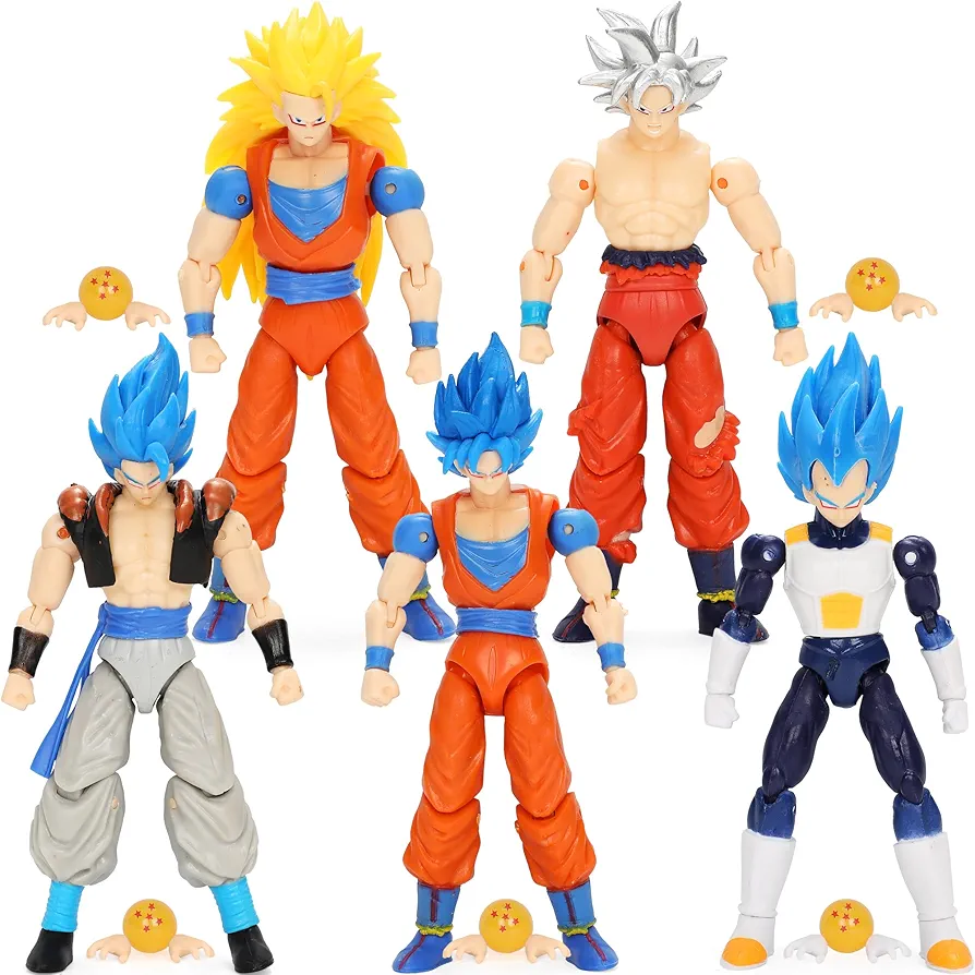 Classic Characters Action Figure - 6inches Can Rotate Joints, Detachable with Multiple Accessories Toys, Action Figure Series Anime Characters Toys are Suitable for Collection and Gifting