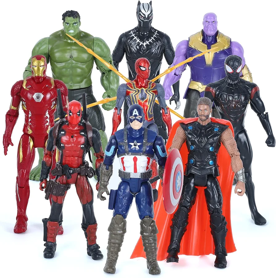 9Pcs Action Figure Toys, 6 Inch Collectible Figures Gift for Kids Boys Girls, Perfect for Themed Parties, Birthday, Christmas, Easter, Anniversaries