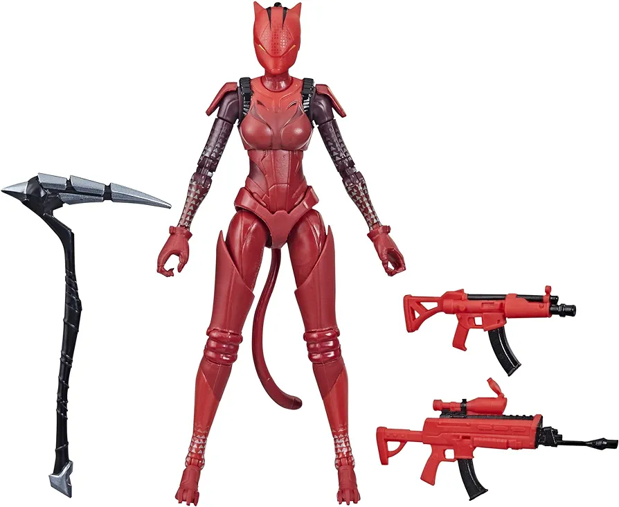 FORTNITE Victory Royale Series Lynx (Red) Collectible Action Figure with Accessories - Ages 8 and Up, 6-inch