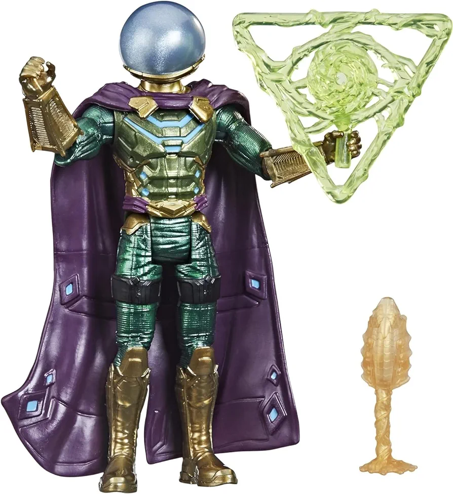 Spider-Man Marvel 6-Inch Mysterio Figure with Mystery Web Gear Armor & Accessory, Ages 4+