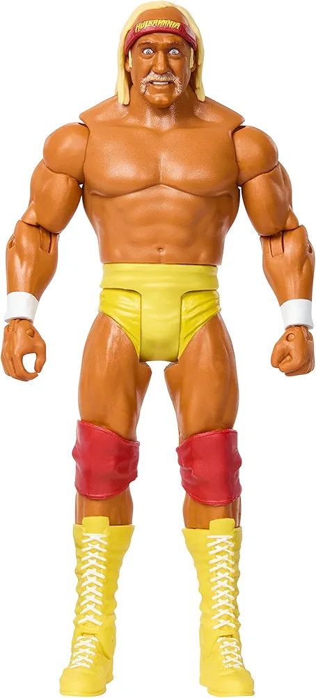 Mattel WWE Hulk Hogan Basic Action Figure, 10 Points of Articulation & Life-like Detail, 6-inch Collectible