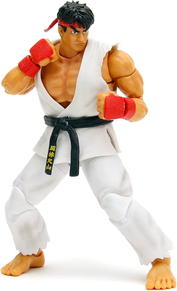 Jada Toys Street Fighter II 6" Ryu Action Figure, Toys for Kids and Adults