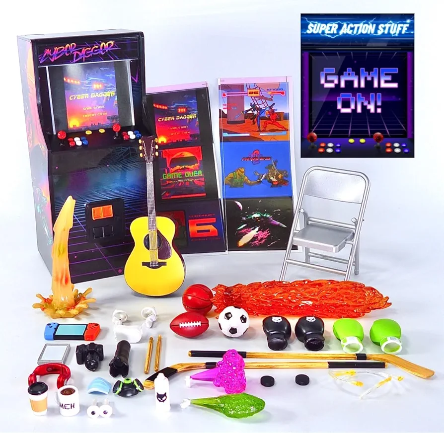 GAME ON Arcade 1/12 Scale Six Inch Action Figure Accessories Set with LED Light (Cyber Dagger w/Light)