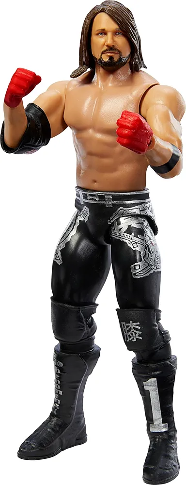 Mattel WWE Action Figure, 6-inch Collectible AJ Styles with 10 Articulation Points & Life-Like Look ​