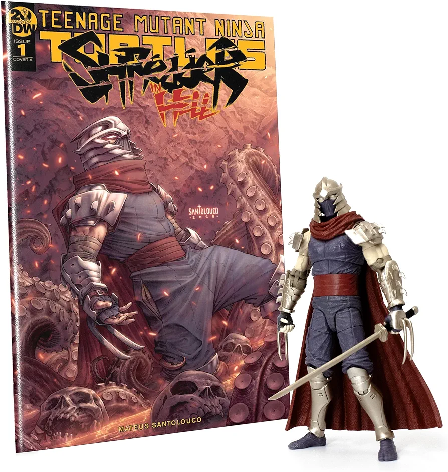 The Loyal Subjects Teenage Mutant Ninja Turtles BST AXN Shredder in Hell 6-inch Action Figure & IDW Issue #1 Shredder in Hell Miniseries Comic