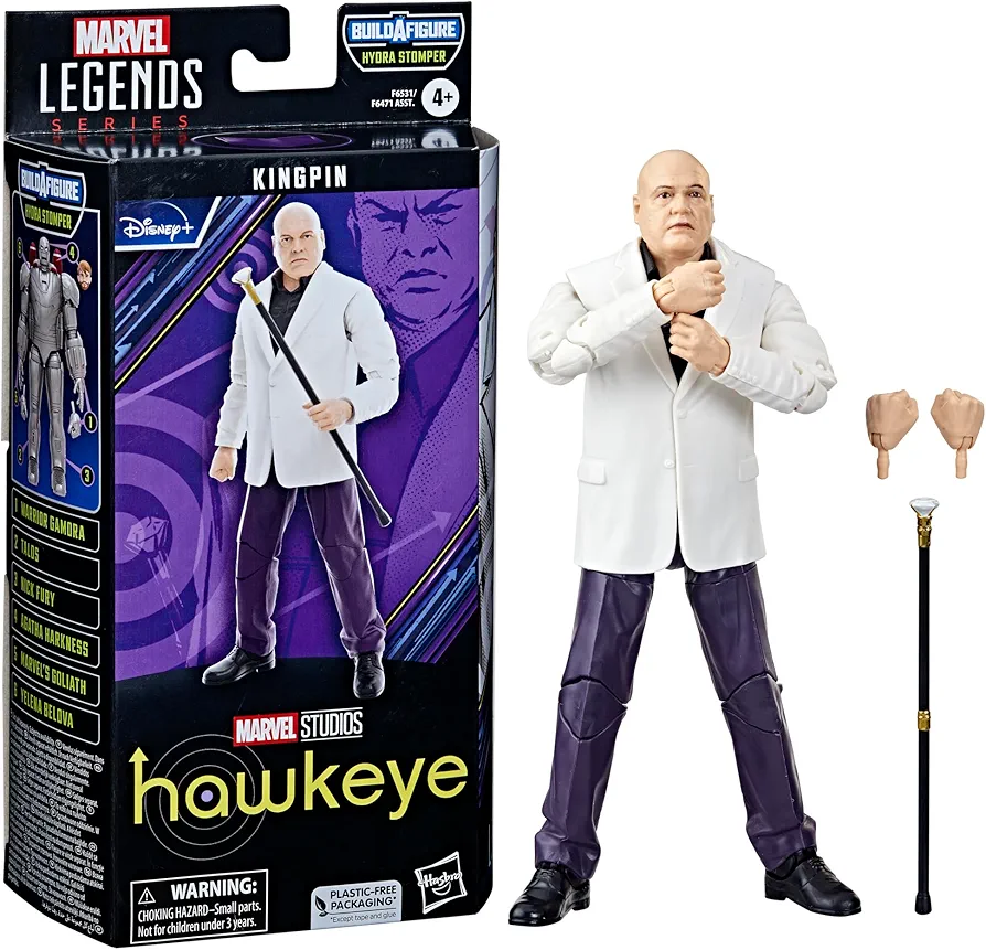 Marvel Legends Series Kingpin, Hawkeye Collectible 6-Inch Action Figures, Ages 4 and Up